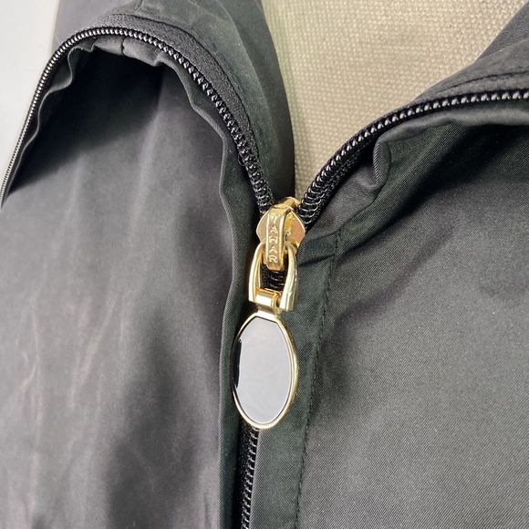 Elie Tahari black nylon zip 3/4 jacket - Picture 3 of 16